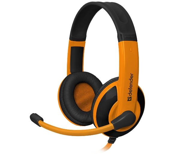 słuchawki z mikrofonem Defender Warhead G-120 (czarno-pomarańczowe)