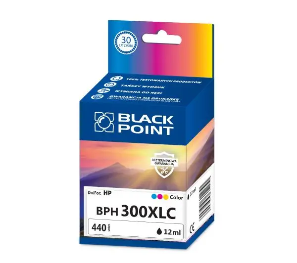 Tusz BLACK POINT do HP 300 XL CC644EE Kolorowy 12 ml BPH300XLC