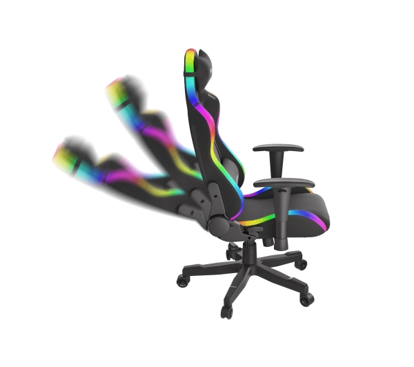 Genesis Trit 600 RGB Gamingowy do 150kg Skóra ECO Tkanina Czarny - Kup na Raty - RRSO 0%