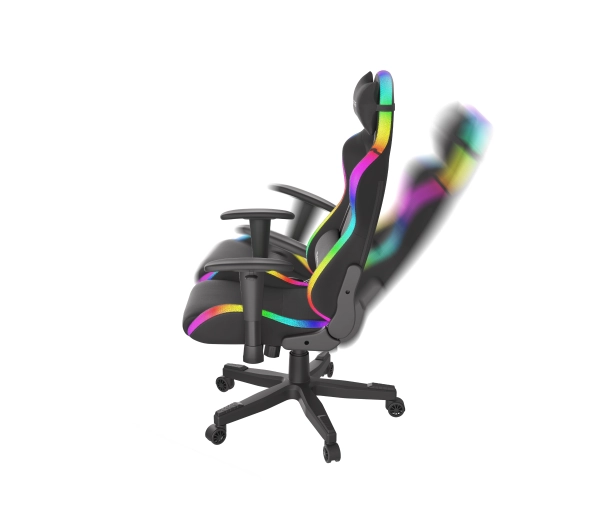 Genesis Trit 600 RGB Gamingowy do 150kg Skóra ECO Tkanina Czarny - Kup na Raty - RRSO 0%