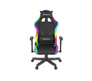 Genesis Trit 600 RGB Gamingowy do 150kg Skóra ECO Tkanina Czarny - Kup na Raty - RRSO 0%