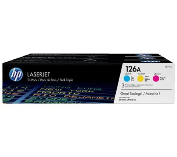 HP 126A 3-pak CYM Toner LaserJet CF341A