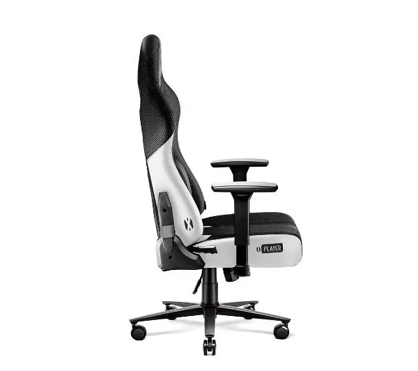 Diablo Chairs X-Player 2.0 Normal Size Gamingowy do 150kg Skóra ECO Tkanina Czarno-biały - Kup na Raty - RRSO 0%