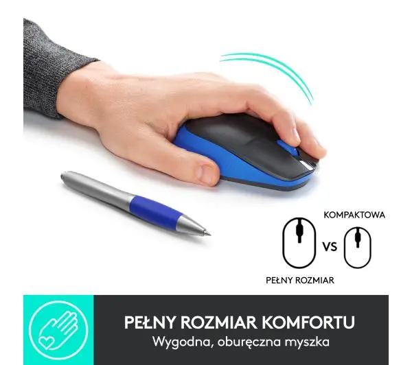 Logitech M190 Czarno-niebieski