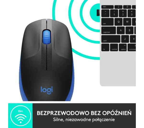Logitech M190 Czarno-niebieski