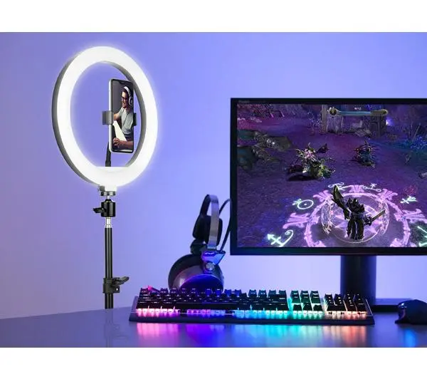 Tracer Statyw z lampą pierścieniową 30cm