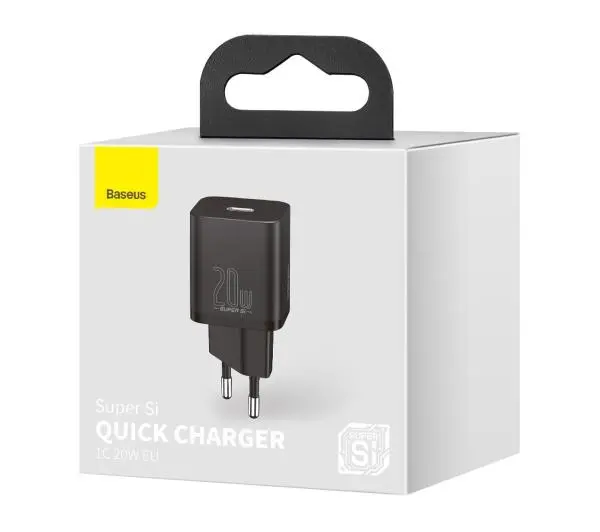 Baseus CCSUP-B01 Super Si Quick Charger 1C PD 20W USB-C Czarny