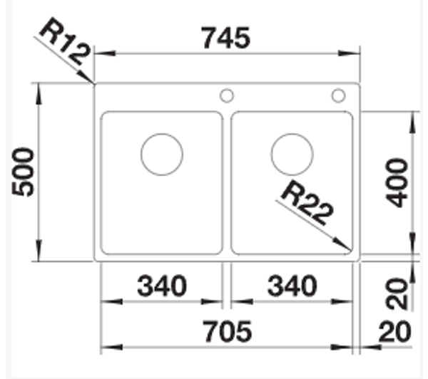 Blanco ANDANO 340/340-IF/A 525248 Stal szlachetna polerowana - Kup na Raty - RRSO 0%