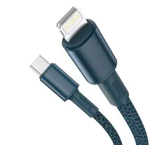 Baseus USB-C do Lightning High Density Braided 20W 5A PD 2m Niebieski
