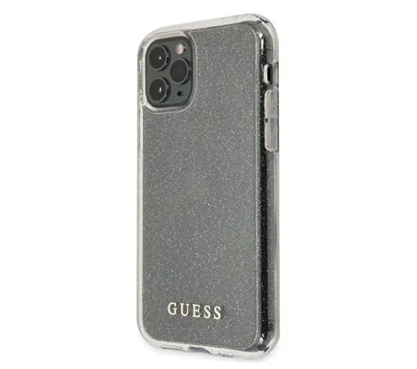 Guess Glitter GUHCN65PCGLSI do iPhone 11 Pro Max Srebrny