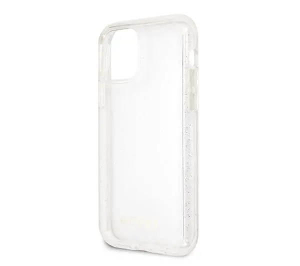 Guess Glitter GUHCN65PCGLSI do iPhone 11 Pro Max Srebrny
