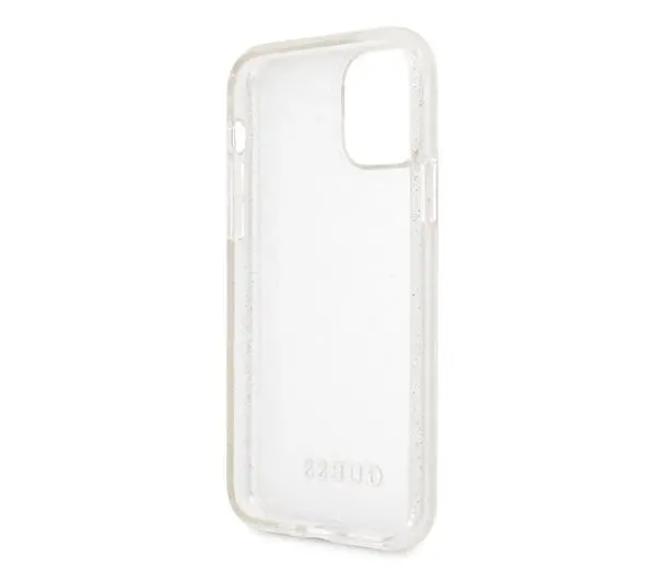 Guess Glitter GUHCN65PCGLSI do iPhone 11 Pro Max Srebrny
