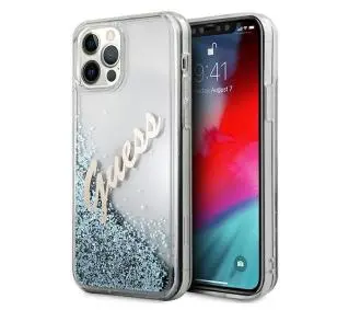Guess Glitter Liquid Vintage GUHCP12LGLVSBL do iPhone 12 Pro Max