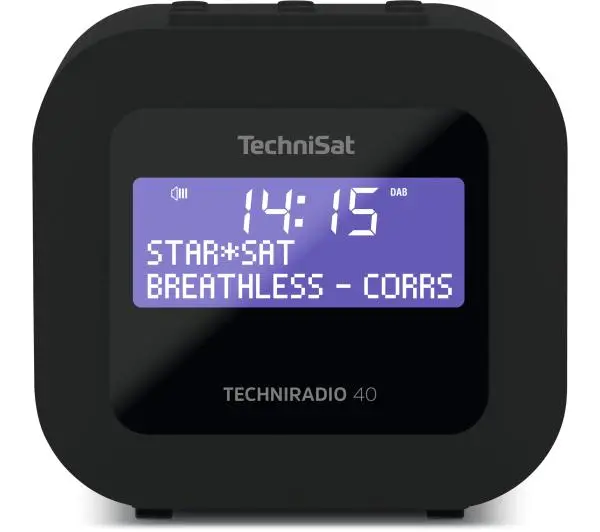 Radiobudzik TechniSat TechniSat TECHNIRADIO 40, radio alarm clock (black, FM, DAB / DAB +, USB)