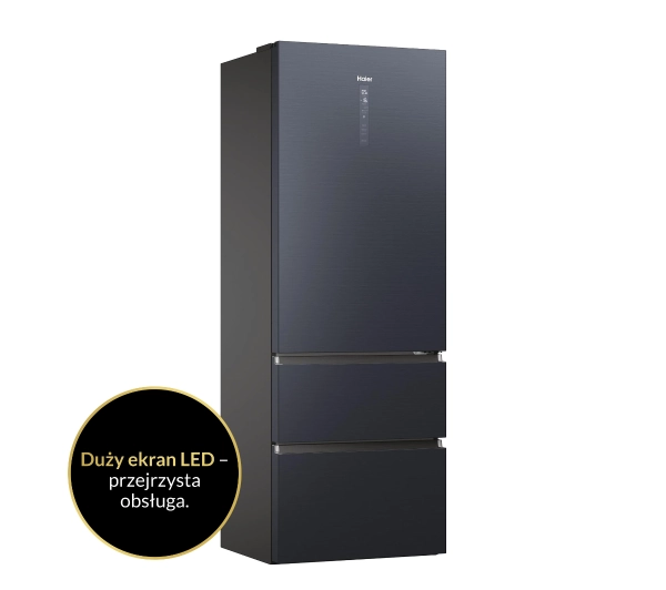 Haier Seria 7 HTW7720ENMB Pełny No Frost 200,6cm Szuflada z kontrolą wilgotności Zdalne sterowanie Czarny - Kup na Raty - RRSO 0%