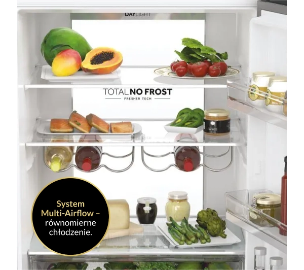 Haier Seria 7 HTW7720ENMB Pełny No Frost 200,6cm Szuflada z kontrolą wilgotności Zdalne sterowanie Czarny - Kup na Raty - RRSO 0%