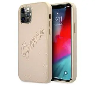 Guess Saffiano Vintage GUHCP12MRSAVSLG do iPhone 12/12 Pro Złoty