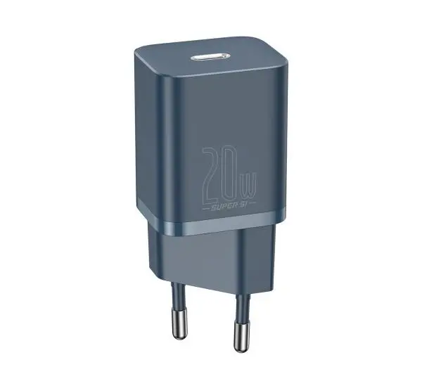 Baseus TZCCSUP-B03 Super Si Quick Charger 1C 20W + kabel USB-C do Lightning 1m Niebieski