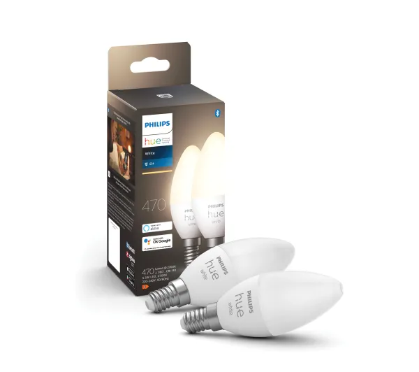 Inteligentne oświetlenie - Philips Hue White E14 2 szt.