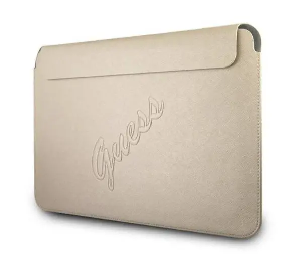 Guess GUCS13PUSASLG Saffiano Script  Złoty