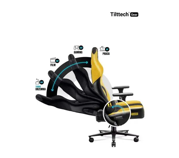 Diablo Chairs X-Player 2.0 King Size  Gamingowy do 160kg Skóra ECO Tkanina Dark Sunflower - Kup na Raty - RRSO 0%