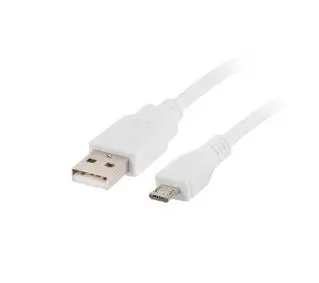Lanberg USB 2,0 M do microUSB 1,8m Biały