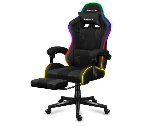 Huzaro Force 4.7 RGB Mesh Gamingowy  do 140kg Tkanina Czarny - Kup na Raty - RRSO 0%