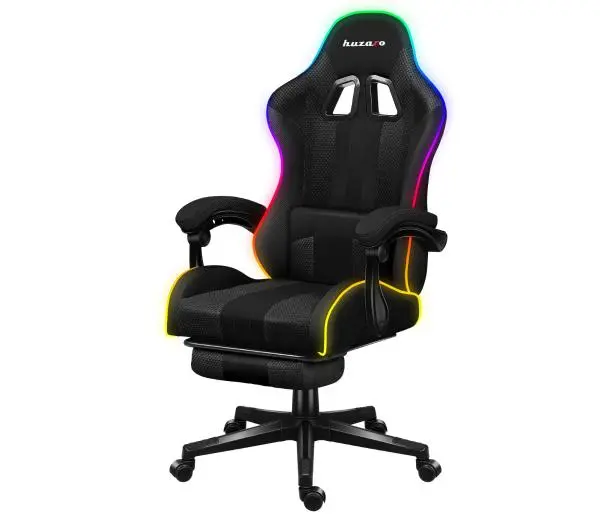 Huzaro Force 4.7 RGB Mesh Gamingowy  do 140kg Tkanina Czarny - Kup na Raty - RRSO 0%