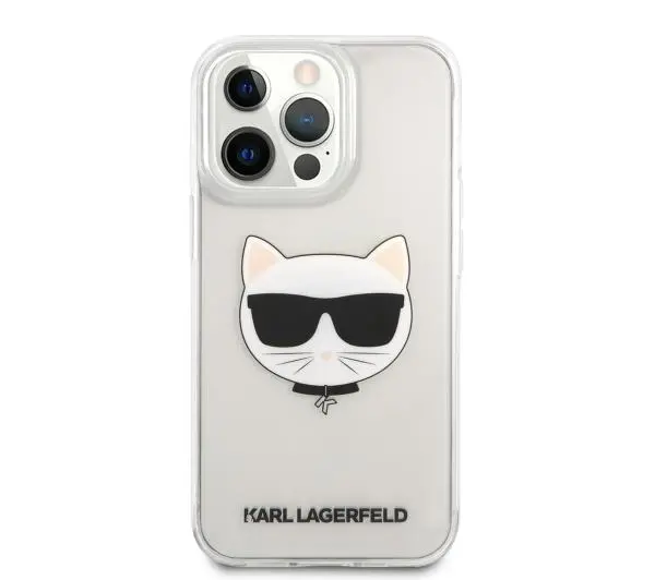 Karl Lagerfeld Choupette Head KLHCP13XCTR do iPhone 13 Pro Max Przezroczysty
