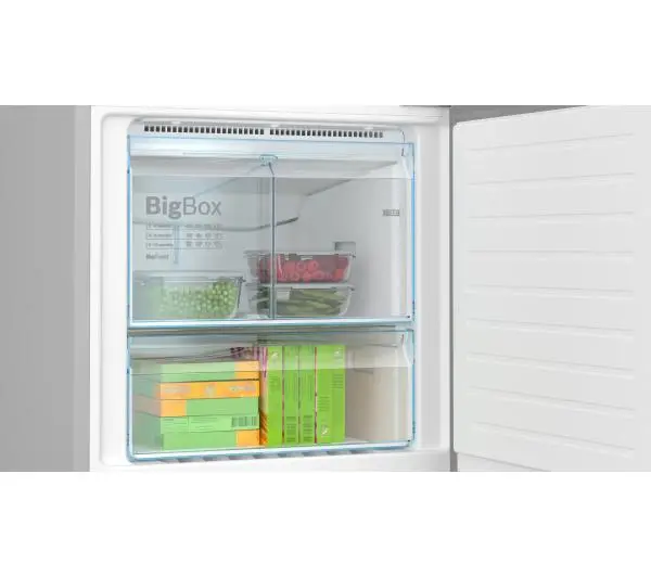 Bosch Serie 4 KGN56XLEB Pełny No Frost 193cm Szuflada z kontrolą wilgotności Srebrny - DRUGI -30%, ALBO 5-TY ZA 1ZŁ - Kup na Raty - RRSO 0%
