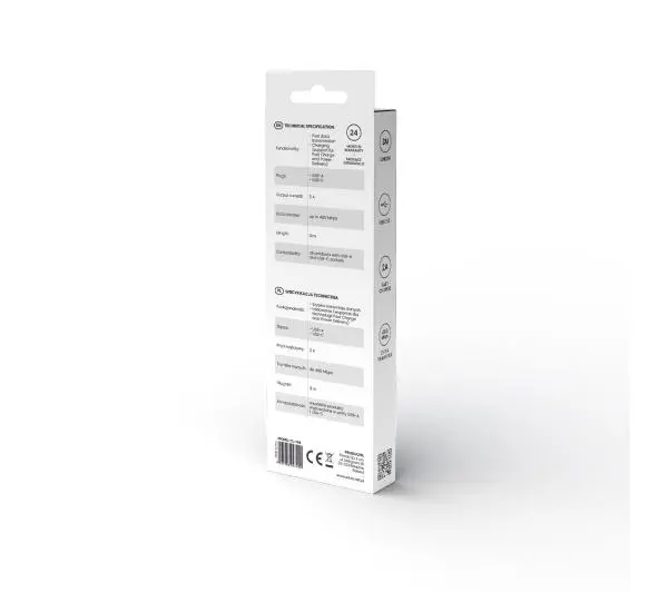 Savio CL-168 USB-A-USB-C 2A 3m Biały