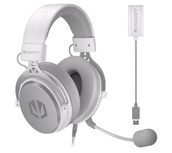 Endorfy Viro Plus USB Onyx White Nauszne Biały