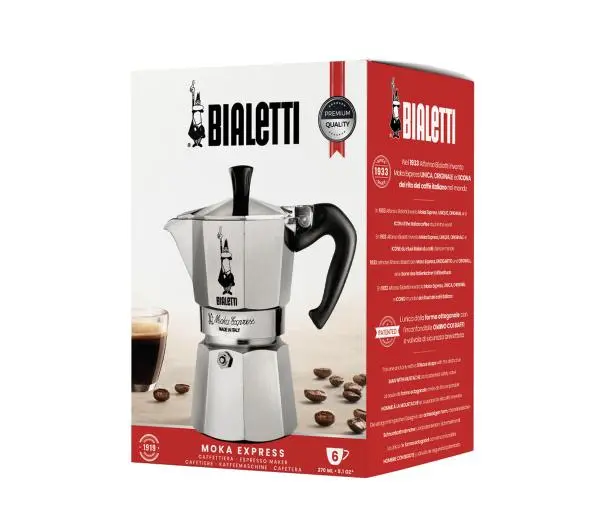 Bialetti Moka Express 6tz 300ml Srebrny