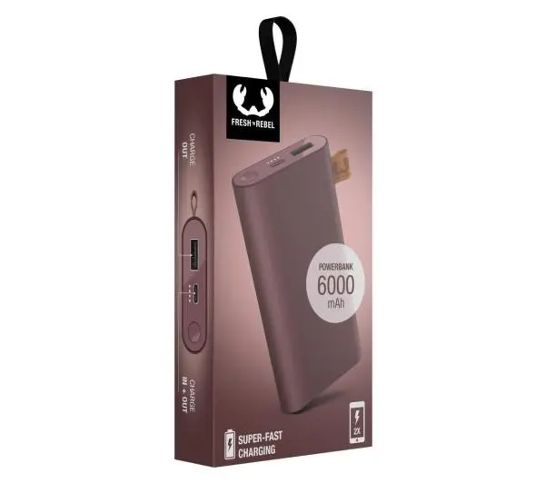 Fresh 'n Rebel 6000mAh USB-C Deap mauve