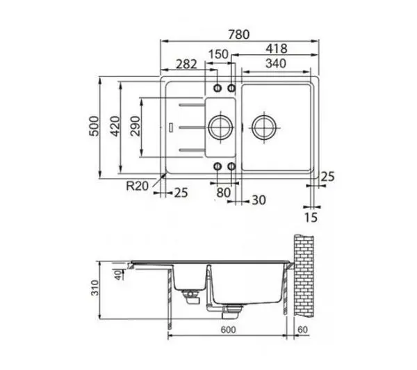 Franke Basis BFG 651-78 Granitowy Orzechowy - DRUGI -30%, ALBO 5-TY ZA 1ZŁ - Kup na Raty - RRSO 0%