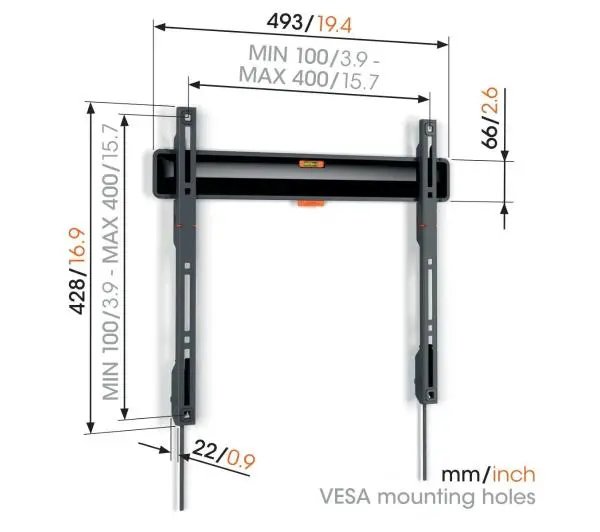 Vogels TVM 3403 od 32" do 77" Max 50kg