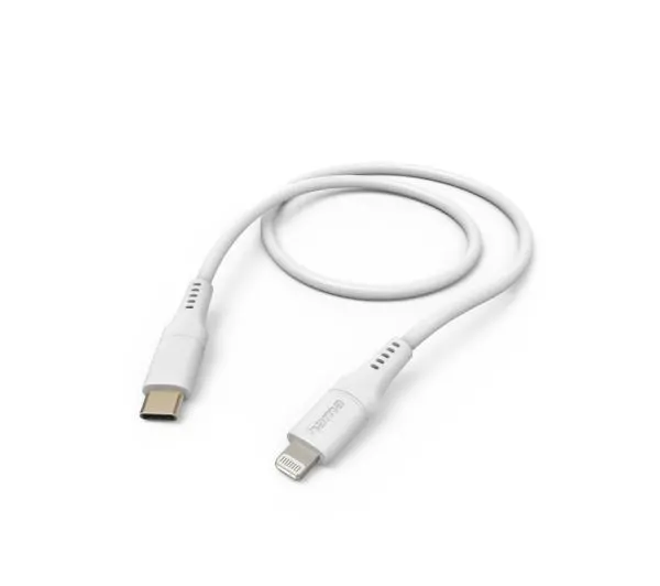 Hama Flexible USB-C do Lightning Biały