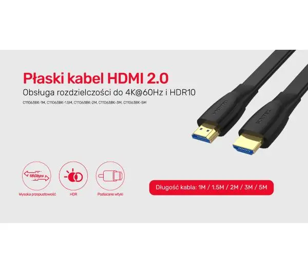 Unitek C11063BK-3M 3m Czarny