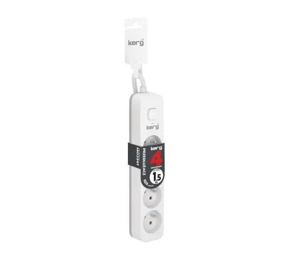 Kerg M02391 4 gniazda 1,5m Biały