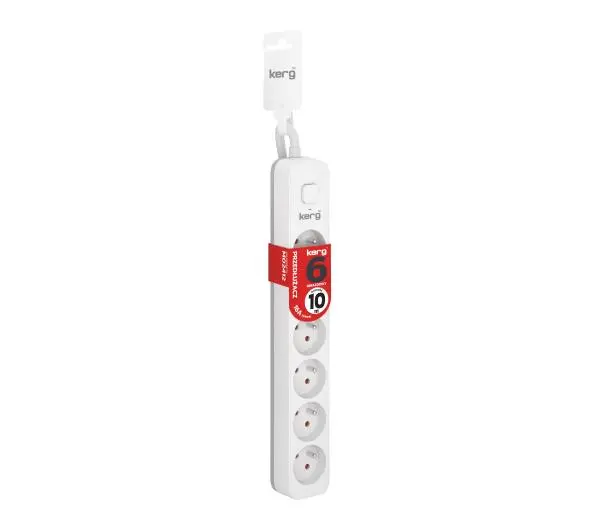 Kerg M02412 6 gniazd 10m Biały