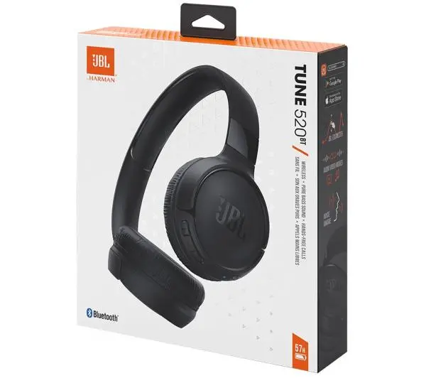 JBL Tune 520 BT Nauszne Bluetooth 5.3 Czarny