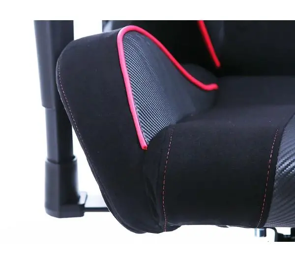 OCPC Gaming Fuoco Gamingowy do 150kg Skóra ECO Zamsz Czarno-czerwony - Kup na Raty - RRSO 0%