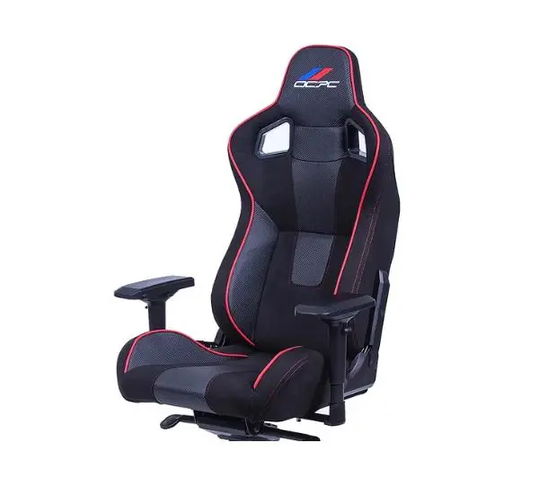 OCPC Gaming Fuoco Gamingowy do 150kg Skóra ECO Zamsz Czarno-czerwony - Kup na Raty - RRSO 0%