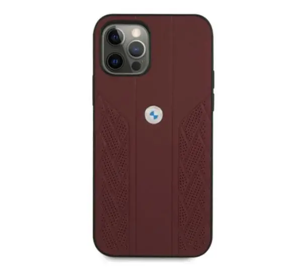 BMW Leather Curve Perforate BMHCP12MRSPPR do iPhone 12 / 12 Pro