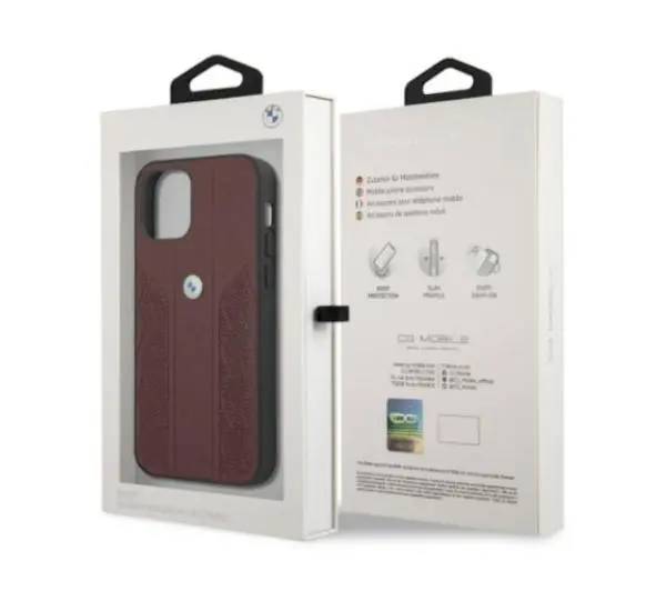 BMW Leather Curve Perforate BMHCP12MRSPPR do iPhone 12 / 12 Pro