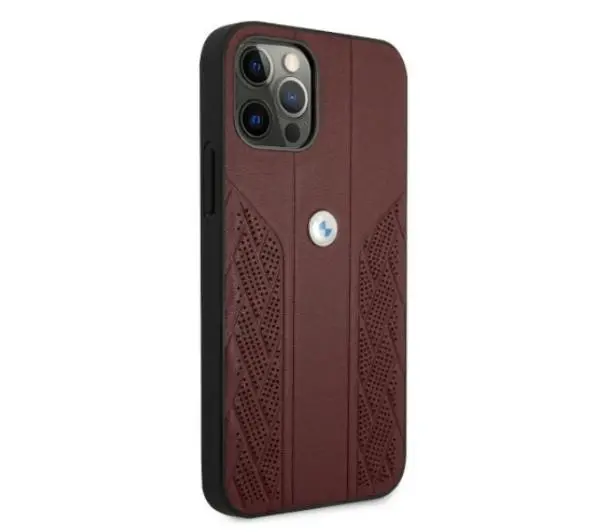 BMW Leather Curve Perforate BMHCP12MRSPPR do iPhone 12 / 12 Pro