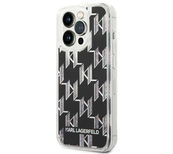 Karl Lagerfeld Liquid Glitter Monogram KLHCP14LLMNMK do iPhone 14 Pro