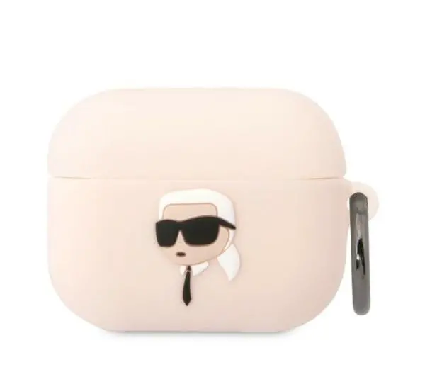 Karl Lagerfeld Silicone Karl Head 3D KLAPRUNIKP do AirPods Pro Różowy