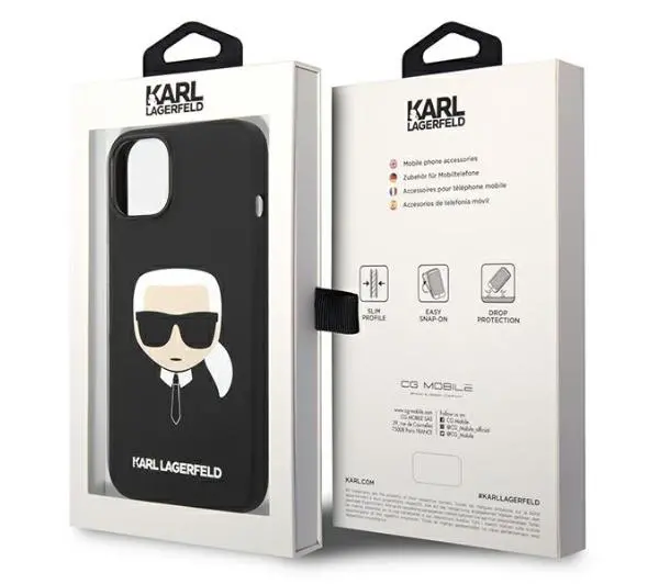 Karl Lagerfeld Silicone Karl`s Head KLHCP14MSLKHBK do iPhone 14 Plus