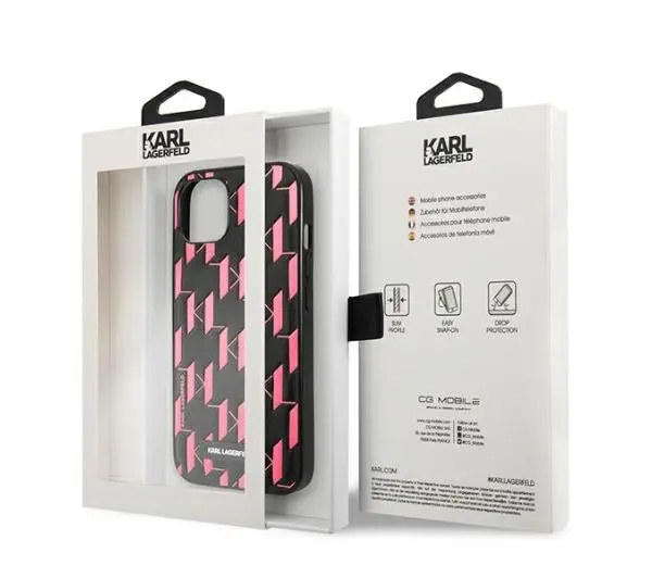 Karl Lagerfeld Monogram Plaque KLHCP13SMNMP1P do iPhone 13 mini